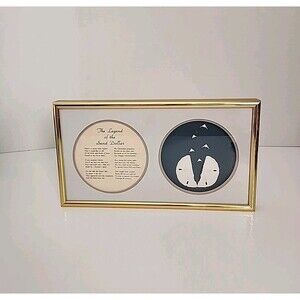 NIELSEN-USA-86 Golden Metal Wall Mounted Picture Art Frame Legend Sand Dollar 3D